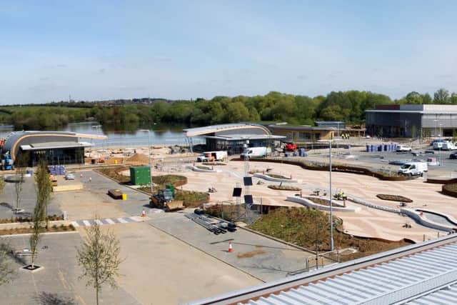 A section of the Rushden Lakes site