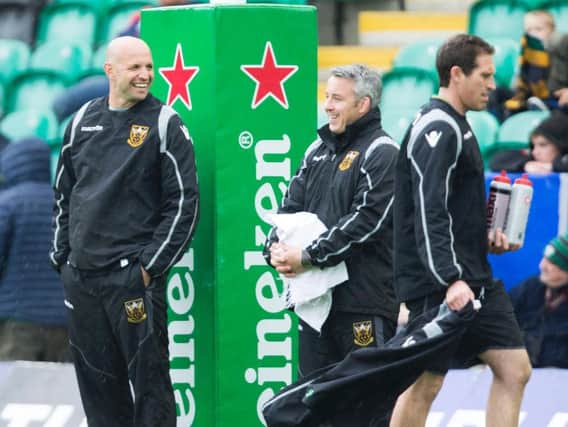 Jim Mallinder (left) steered his side to victory in the Champions Cup play-offs (picture: Kirsty Edmonds)