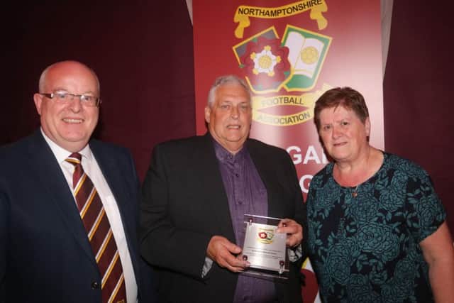 Oundle Town's Malcolm Smith won the Outstanding Contribution to Grassroots Football award