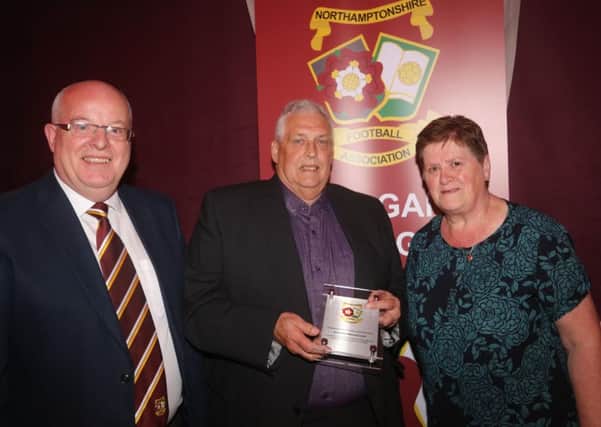 Oundle Town's Malcolm Smith won the Outstanding Contribution to Grassroots Football award