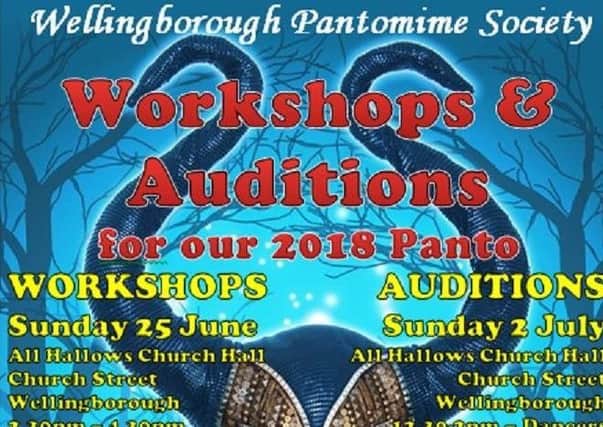 The workshops and auditions are taking place in the next few weeks