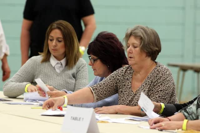 General Election: Corby: Election Count, Lodge Park Sports Centre.
Friday June 9th 2017 NNL-170906-010251009