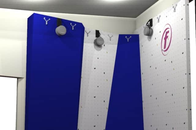 What the new climbing wall will look like