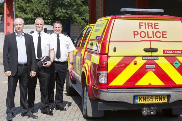 Current crime commisioner Stephen Mold, left, is launching plans to move governance of the fire service under his control also. NNL-170619-165431009