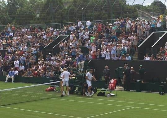 DREAM OVER - Alex Ward was beaten in four sets at Wimbledon