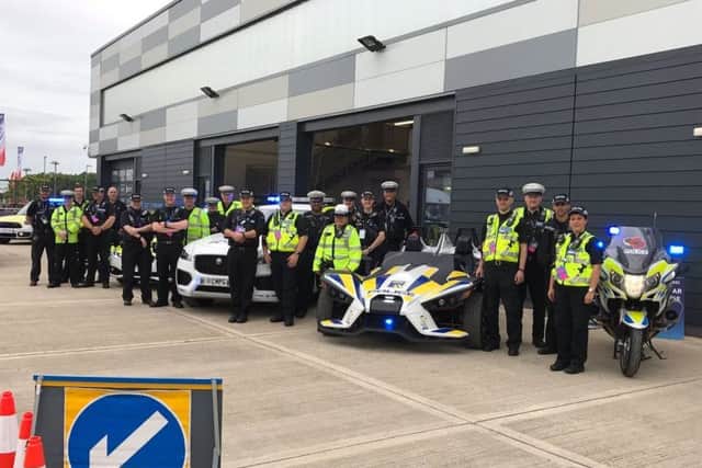 The Safer Roads team on duty at Silverstone.