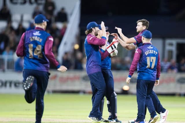 Richard Gleeson grabbed three wickets for the Steelbacks (pictures: Kirsty Edmonds)