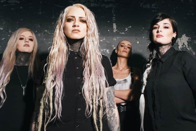 Courtesans comprise singer Sinead La Bella, guitarist Saffire Sanchez, bassist Agnes D Jones and drummer Vikki Brown