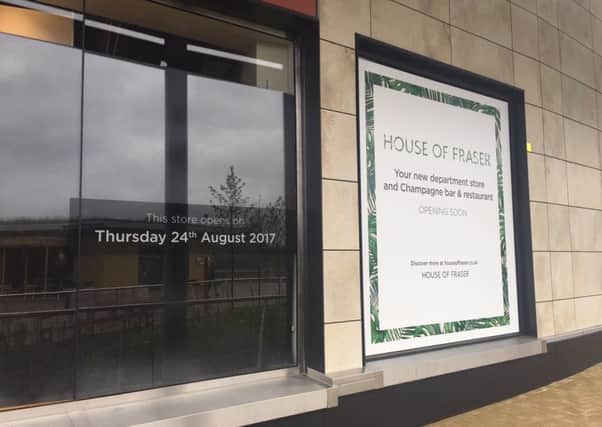 House of Fraser is opening at Rushden Lakes on August 24
