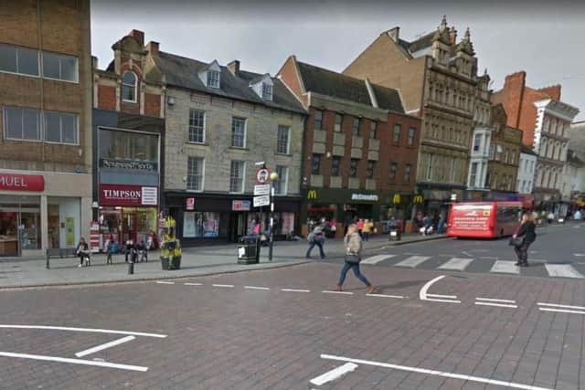 A man was assaulted while queuing at McDonald's in The Drapery.