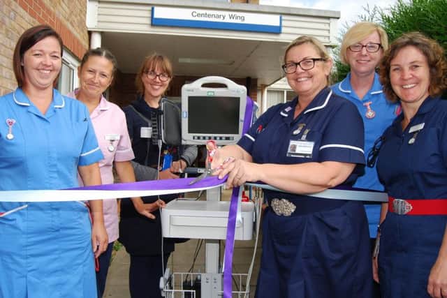 Staff nurse Donna Brown, healthcare assistant Layla Walden, fundraising officer Maxine Andrews, chemotherapy sister Debra Wheatley, chemotherapy nurse Karen Boot and Macmillan matron Laura Grist