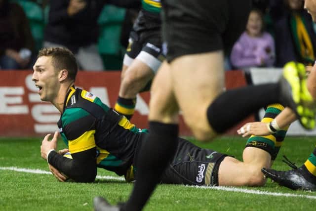 George North rounded off Saints' impressive win by scoring the bonus-point try against Bath (pictures: Kirsty Edmonds)