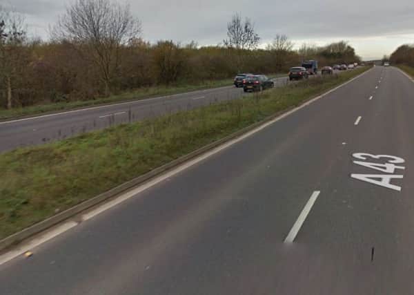 The A43 between Kettering and Corby. NNL-170410-102727005