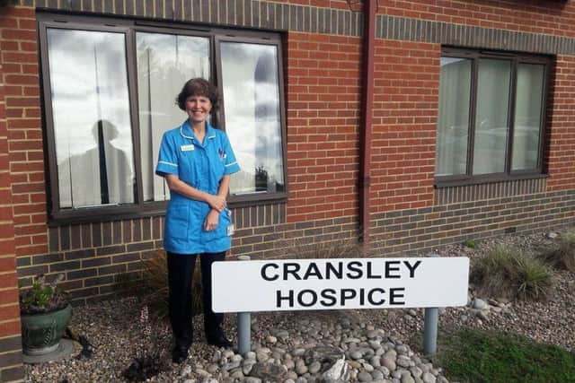 Staff nurse Kim Rowbotham outside Cransley Hospice. NNL-170610-113817005