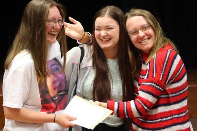 Southfield School A-level students picking up their exam results earlier this year. Progress 8 measures pupil progress up to Year 11
