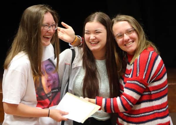 Southfield School A-level students picking up their exam results earlier this year. Progress 8 measures pupil progress up to Year 11