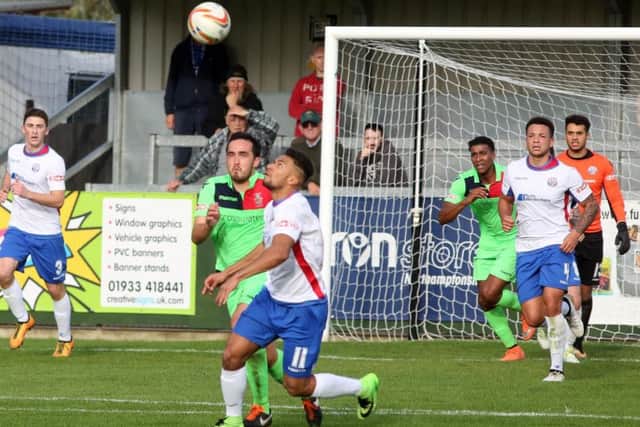 Luke Fairlamb looks to get on the ball for Diamonds