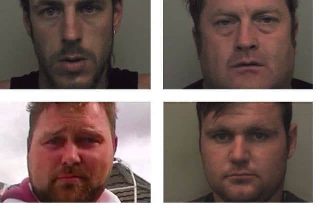 Clockwise from top left, Michael Rooksby, John Lee, Charles Michael Hugh Doherty and Charles Doherty