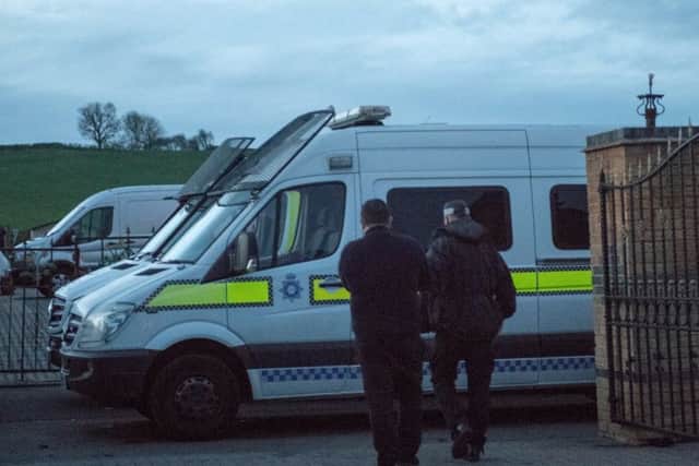 Officers raided three sites today