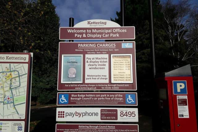 Parking all day in a Kettering Council car park currently costs £6. NNL-171116-103739005