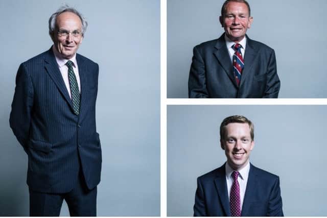 North Northamptonshire MPs Peter Bone (Wellingborough), Philip Hollobone (Kettering) and Tom Pursglove (Corby). NNL-171122-151446005