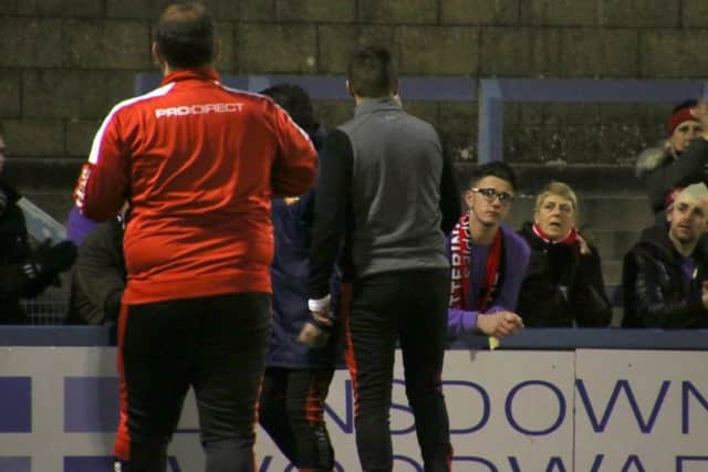 The Poppies management team offer their apologies to Kettering's travelling support. Pictures by Peter Short